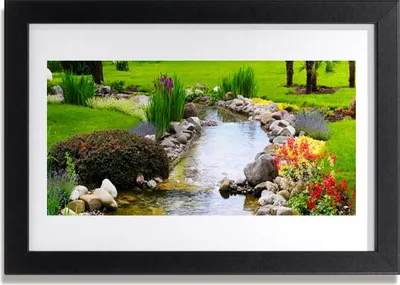 Produktbild von Bild 30x20 MDF-Rahmen Wandkunst Garten Natur See
