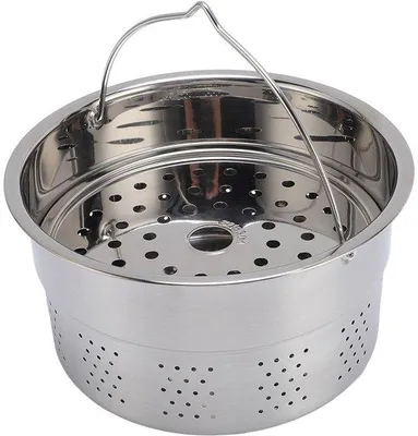 Immagine prodotto di Inserti a vapore in acciaio inossidabile per verdure e frutta – ideali per la cottura in padelle e pentole, compatibili con i modelli TM5 e TM6