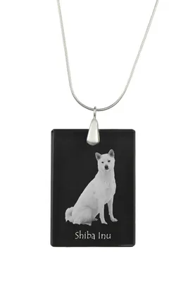 Produktbild von Shiba Inu - Kristallanhänger mit Hund, Silberhalskette mit Foto, personalisierter Anhänger der Marke Art-Dog