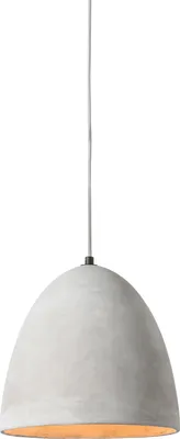 Produktbild von SalesFever Hängelampe 30 cm | 1-flammig | Lampenschirm Beton | Aufhängung Metall | B 30 x T 30 x H 120 cm | grau