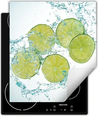 Produktbild von DarHaus Herdabdeckplatte 45x52 cm Anti Rutsch Matte Aufrollbar, Wasser - Limette