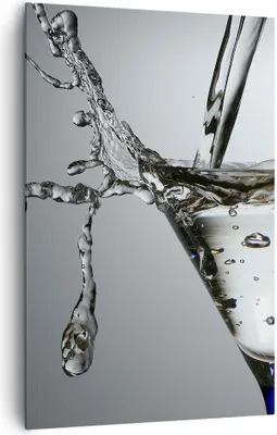 Produktbild von Bild auf Leinwand - Leinwandbild - Einteilig - Glas Wasser Mineralwasser Blasen - 80x120cm - Wand Bild - Wandbilder - Leinwanddruck - Wanddekoration - Leinwand bilder - Wandbild - PA80x120-0388
