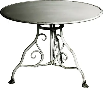 Image de Casa Padrino Table de jardin en fer forgé diamètre 100 x h. 70 cm - Table vintage