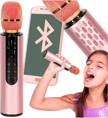 Obrázok produktu pre Bezdrôtový karaoke mikrofón Bluetooth ružový