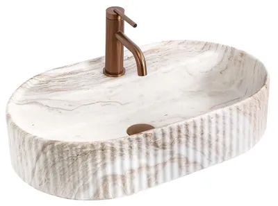 Immagine prodotto di Lavabo Da Appoggio Rea Marcela 60 Kallisto Beige