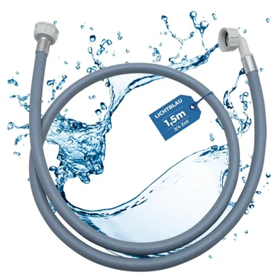 Wasserzulaufschlauch 1,5 m, 3/4 Zoll, für Waschmaschine & Spüler