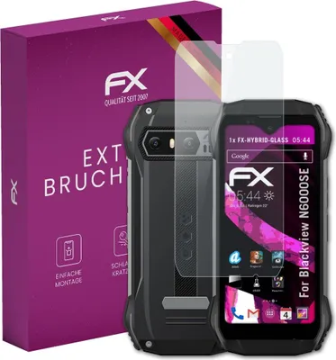 Produktbild von atFoliX FX-Hybrid-Glass Displayfolie kompatibel mit Blackview N6000SE Glasfolie