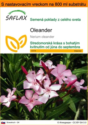 Obrázok produktu pre SAFLAX Garden in the bag - oleander - Nerium oleander - 50 Semená - S pestovateľským substrátom v praktickom samostaviteľnom vrecku