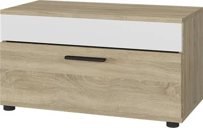 Produktbild von Wohnzimmerschrank Vicco Berno Sonoma/Weiß 70.8 x 38.9 cm mit Klapptür, Model 55464