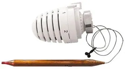 Produktbild von Herz Thermostat mit Anlegefühler, 20–50°C, M30x1,5, 2m Kapillarrohr, weiß, 1 Stk.