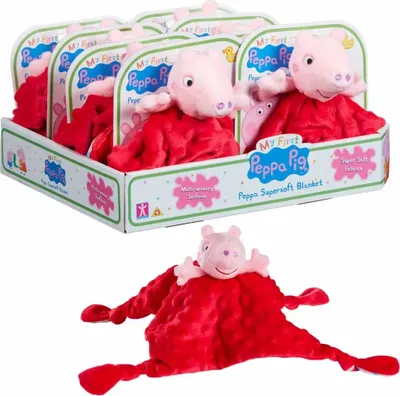 Image de Doudou pour bébé PEPPAPIG, 17x14cm, rouge