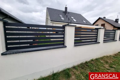 Produktbild von Aluminium Zaun Modern Sichtschutz Anthrazit Hochwertig Pulverbeschichtet ARTUS