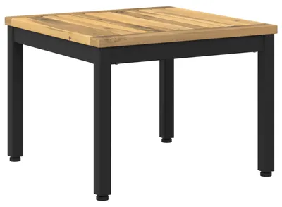 Productafbeelding van Salontafel, wit en zwart, 50 x 48,5 x 36 cm, massief acaciahout
