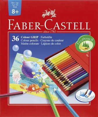 Zdjęcie produktu dla Ołówek kolorowy Faber Castell Colour Grip 3,3 mm 36er pudełko studio