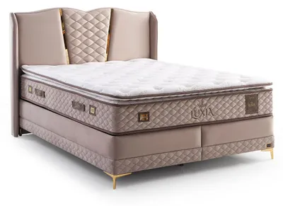 Produktbild von Bambi Luxia Boxspringbett inklusive Bettkasten 180x200, mit Taschenfederkernmatratze