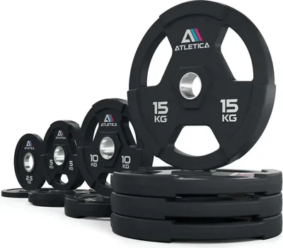 Produktbild von ATLETICA Gripper Plates Set | 95 kg bestehend aus 2 x 2,5 kg | 2 x 5 kg | 2 x 10 kg | 4 x 15 kg