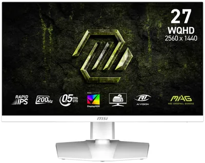 Produktbild von MSI MAG 274QRFW E20, 68,6 cm (27"), 2560 x 1440 Pixel, Wide Quad HD, LCD, 0,5 ms, Weiß