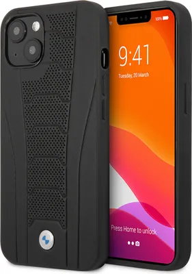 Produktbild von BMW iPhone 13 Mini Hardcase Backcover - Perforated Deboss Lines - Black
