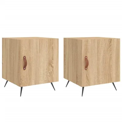 Produktbild von Nachttische 2 Stk. Sonoma-Eiche 40x40x50 cm Holzwerkstoff