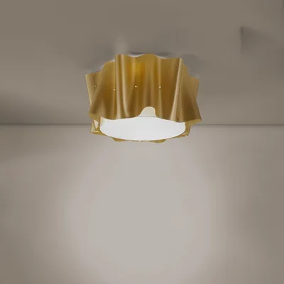 Zdjęcie produktu dla Nowoczesna lampa sufitowa Folio 5 w kolorze złotym Polilux wyprodukowana we Włoszech