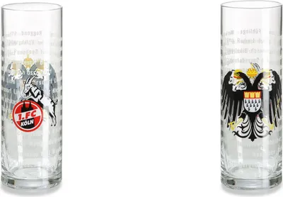 1. FC Köln Kölschglas Limited Edition 17 - Mit Logohistorie & "E LEVVE LANG"