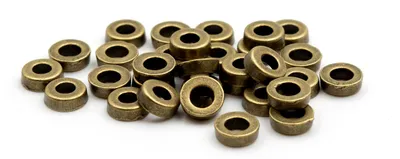 Produktbild von Vintageparts Zwischenperlen Metalllegierung antik Bronze 6 mm, 30 Stück