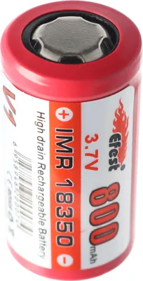 Produktbild von Efest IMR 18350 V1 - 800mAh 3,7V Li-Ion 34,85x18,3mm mit Pluspol flach, ungeschützt