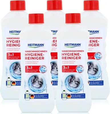 Produktbild von Heitmann Waschmaschinen Hygiene Reiniger 250ml gegen Kalk und Gerüche (5er Pack)