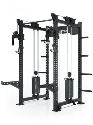 Produktbild von ATLETICA R8-Bradley | Kabelzugstation | Variant - Lang | Mit 2x95kg seitlichen Gewichtsblöcken | Modular ausbaubar mit Multipresse und Jammer Arms