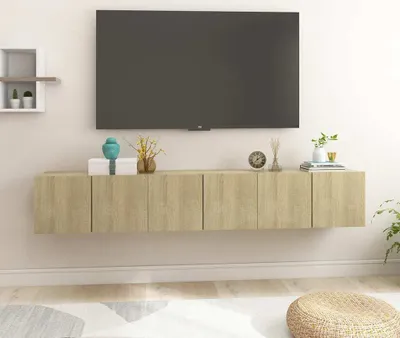 Obrázek produktu pro vidaXL TV nástěnné skříňky 3 ks Dub Sonoma 60x30x30 cm