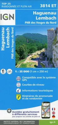 Immagine prodotto di Haguenau.Lembach.PNR des Vosges du Nord 1:25 000