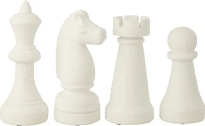 Produktbild von J-Line Schachfigur Polyresin Weiß Large Sortiert 4