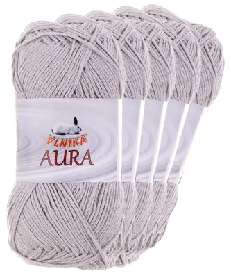 Produktbild von 5 x 100g Aura Baumwoll-Leinen-Garn Strickgarn Häkelgarn Farbwahl