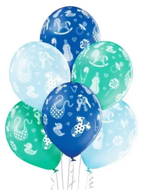 Immagine prodotto di Palloncini blu "Baby Boy", 6 pezzi da 12 pollici (30 cm)