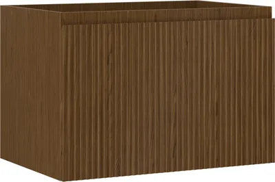 Produktbild von Mexen Rivel Badezimmerschrank für Waschbecken 70 cm, 1 Schublade, geriffelt, Nussbaum - 91A20-07047-1-BF86