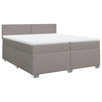 Produktbild von vidaXL Boxspringbett mit Matratze Taupe 200x200 cm Stoff