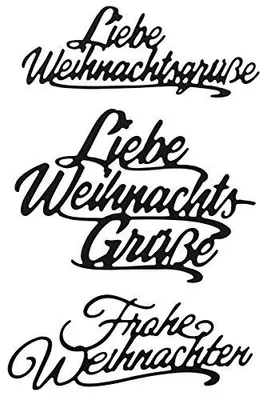 Stanzschablonen Wünsche & Glückwünsche 3 Stück 8,1 cm