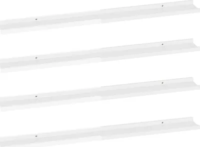 Produktbild von vidaXL Wandregale 4 Stk. Hochglanz-Weiß 100x9x3 cm