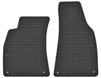 Image de Tapis avant en caoutchouc pour Audi A4 B6 2001-2004 (berline/break/monospace) – 2 pièces, noirs, sur mesure