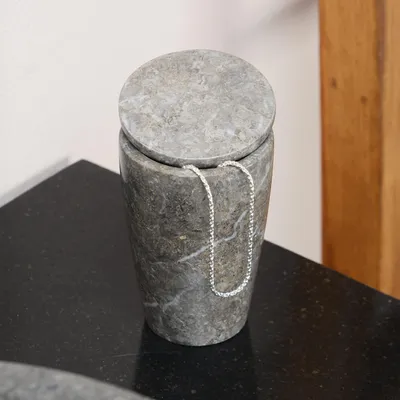 Image de Boîte de rangement en marbre - Gris - 11 cm