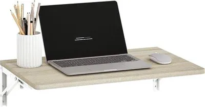 Produktbild von Wandklapptisch - Platzsparend und funktional - 60x40 cm - Eiche Weiß