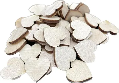 Produktbild von MiL4 Holzherzen – 100 Stück – 2 cm – Naturholz 3 mm – Lasergeschnitten – Dekoherzen für Basteln, Scrapbooking, Hochzeit & DIY