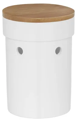 Productafbeelding van Keramische knoflookpot Kela Salena met bamboe deksel, diameter 12 x 17 cm