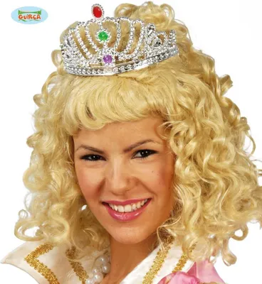 Produktbild von Prinzessinnen Tiara Mittelalterliche Märchenkönigin Diadem Krone Silber Karneval Königliche Kopfbedeckung Fasching Schmuckstück Eleganter Haarschmuck Kostüm Accessoire Verzaubert Glanz Juwelen, Farbe: Silber