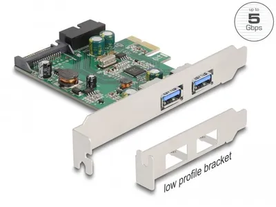 Productafbeelding van Delock - USB-adapter - PCIe 2.0, laag profiel - USB, USB 2.0, USB 3.0, USB 3.2 Gen 1