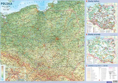 Obrázok produktu pre Mapa Polski Plansza edukacyjna na ścianę i biurko