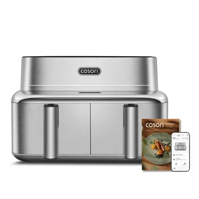 Produktbild von COSORI ICONIC™ Dual 8,6L Smart Heißluftfritteuse, Keramikbeschichtung, 2700W