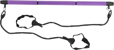 Obrázok produktu pre Pilates tyč – fitness tyč – cvičebná pomôcka – nastaviteľný odpor – dĺžka 89 cm – fialová