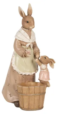 Obrázok produktu pre Clayre & Eef dekoratívna figúrka králika 13x10x24 cm hnedý plast