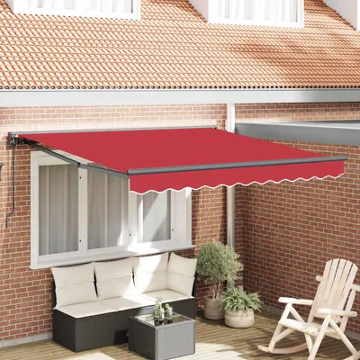 Zdjęcie produktu dla Maison Exclusive – rama markizy, kolor czerwony, 300 x 250 cm, poliester z powłoką PU